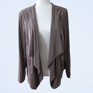 KUT FROM THE KLOTH Faux Suede Drape Lightweight Jacket